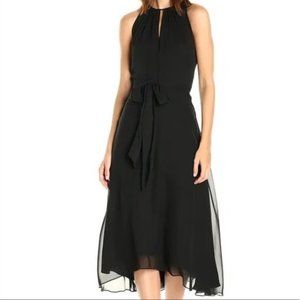 It's wedding season! GORGEOUS Tahari Black Chiffon Cocktail Dress.